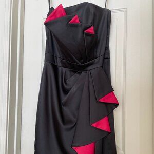 White House Black Market Black and Pink Embellished Sheath Dress